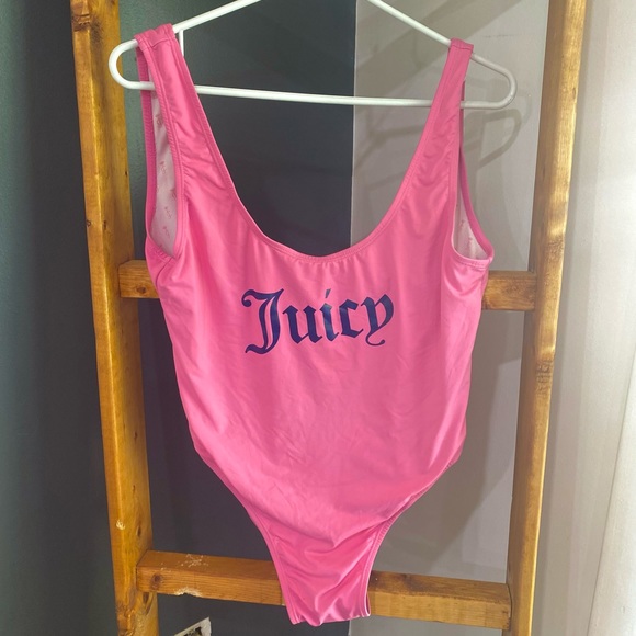Pink Juicy Couture One Piece Bathing Suit - Picture 2 of 4